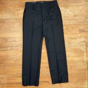 Banana Republic Pants Size 8P NWT Black Twill Wool High Rise Straight Leg  Brand